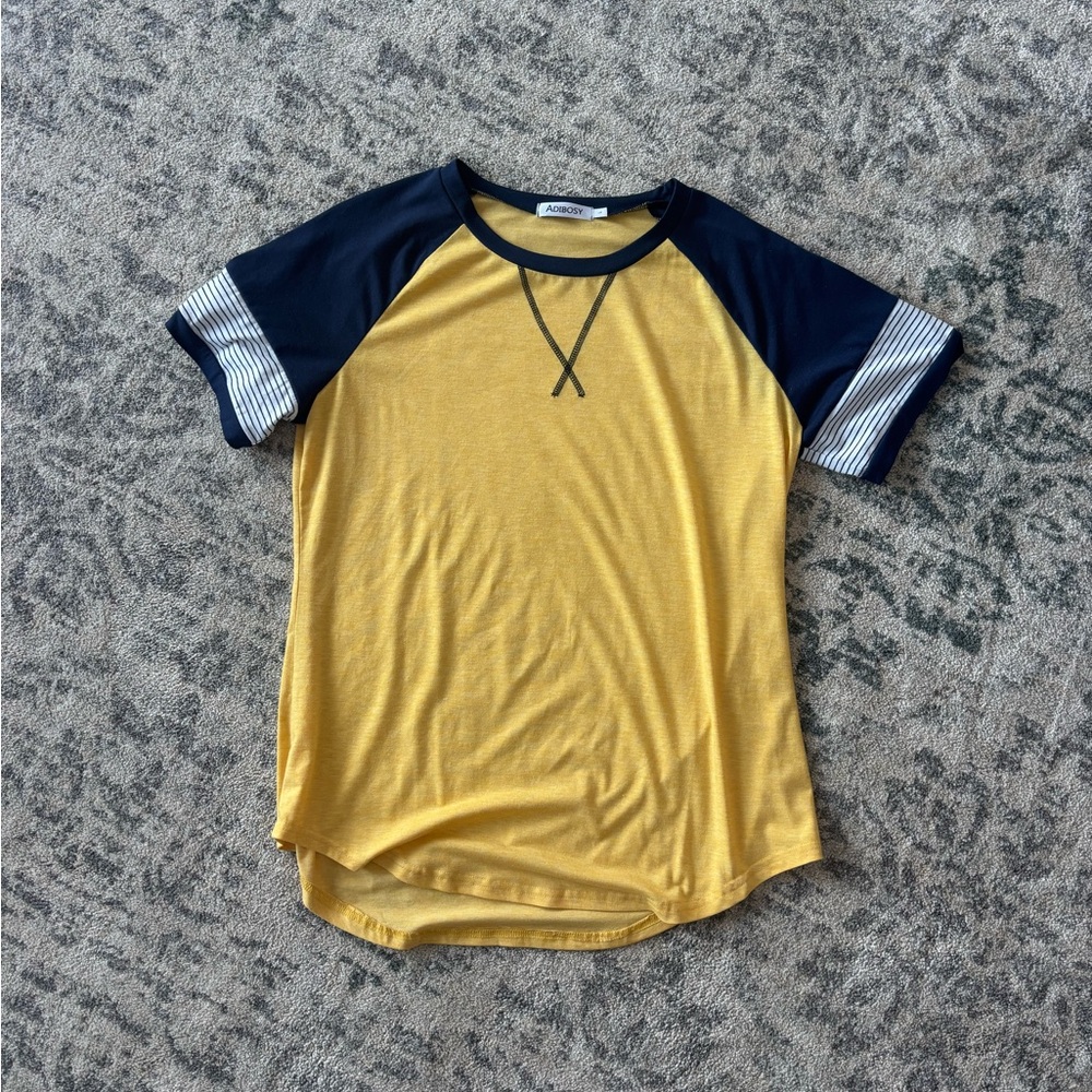 Yellow and Black Raglan Shirt
